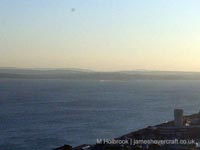 Hovertravel AP1-88 departing Ryde hoverport as viewed from the Spinnaker tower