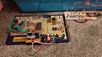 Breadboard and power supply (via LM317's)