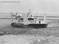 VA3 approaching the beach at the end of a crossing