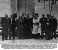 The Vickers-Armstrong team responsible for making the first hovercraft service possible