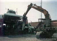 SRN4 The Prince of Wales (GH-2054) being demolished after the fire