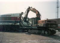 SRN4 The Prince of Wales (GH-2054) being demolished after the fire