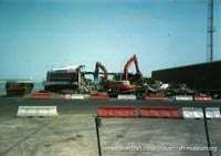 SRN4 The Prince of Wales (GH-2054) being demolished after the fire