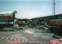 SRN4 The Prince of Wales (GH-2054) being demolished after the fire
