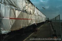 SRN4 The Princess Margaret (GH-2006) undergoing maintenance at Hoverspeed