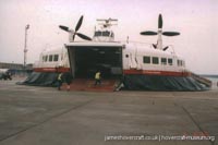 SRN4 The Princess Margaret (GH-2006) with Hoverspeed in the late 1990s