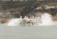 SRN4 hovercraft departing Dover