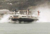 SRN4 hovercraft departing Dover