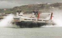 SRN4 hovercraft departing Dover