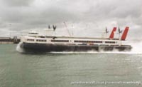 SRN4 hovercraft departing Dover