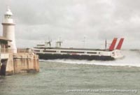 SRN4 hovercraft departing Dover