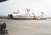 SRN4 hovercraft arriving at Dover