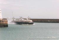 SRN4 hovercraft arriving at Dover