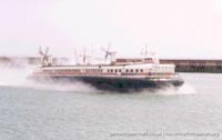 SRN4 hovercraft arriving at Dover