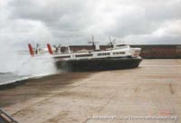SRN4 hovercraft arriving at Dover