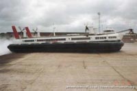 SRN4 hovercraft arriving at Dover