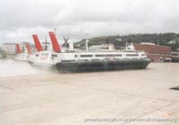 SRN4 hovercraft arriving at Dover