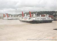 SRN4 hovercraft arriving at Dover