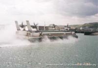 SRN4 hovercraft arriving at Dover