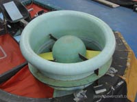 Closeup of lift fan and duct