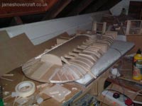 SRN6 model hull in construction
