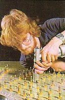 Inset image - man riveting an SRN4 lift-fan, the world's largest centrifugal fan, together