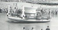 The famous shot. SRN1 at Dover after the first successful crossing of the English Channel by Hovercraft on 25th July 1959
