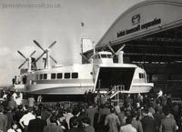 Public open day of the first SRN4 under construction, without bow doors or skirt