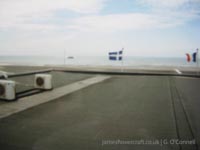 In the distance at Calais, craft approaching