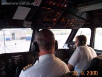 In the flight-deck of The Princess Margaret (GH-2007) during a pirhouette departure from Calais