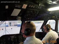 In the flight-deck of The Princess Margaret (GH-2007) during a pirhouette departure from Calais