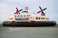 The Princess Anne departing Calais Hoverport