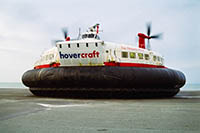The Princess Anne departing Calais Hoverport