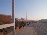 Dover Western Docks hoverport as seen from the roundabout at the top of the approach ramp (James Rowson)