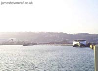 Looking back toward Dover Western hoverport from the Prince of Wales pier, note the Seacat moored to the pier on the right (James Rowson)
