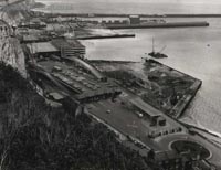 Hovercraft on the pad at Dover Eastern docks hoverport