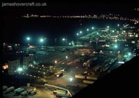 Night time shot of the Eastern Docks at night from Langdon Cliffs